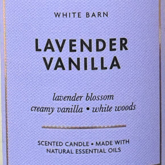 BBW Lavender Vanilla White Barn Bath & Body Works Mason Jar Single Wick Candle - Picture 3 of 10